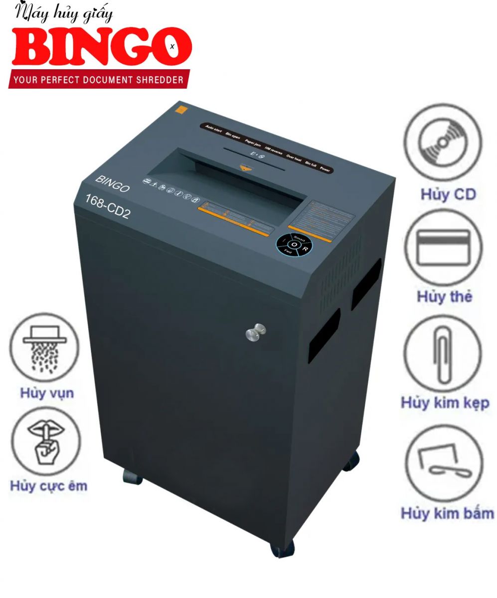 máy hủy giấy bingo 168-CD2